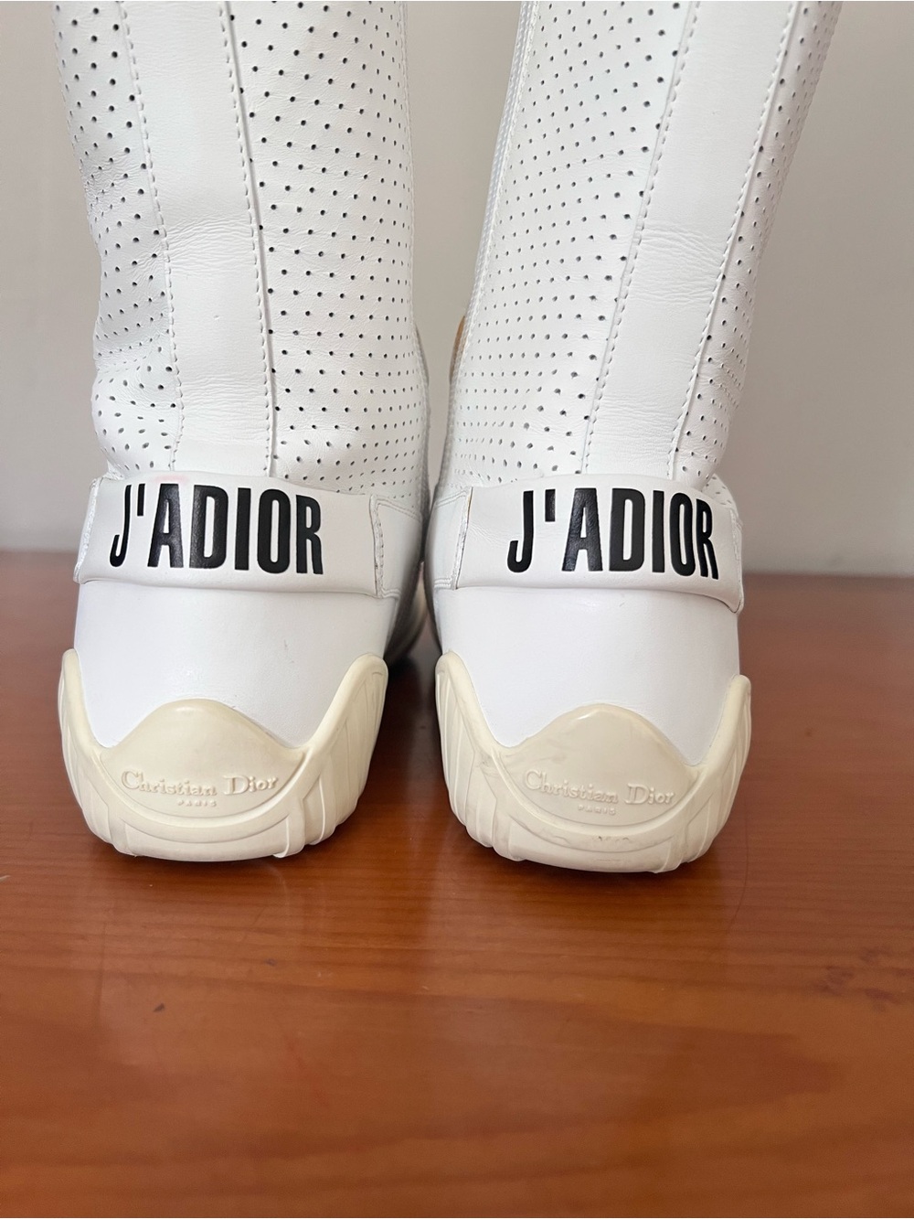 2017 Christian Dior Spring RTW J’Adior Knee High Sneakers Wrestling style Sz 38 - Picture 9 of 14